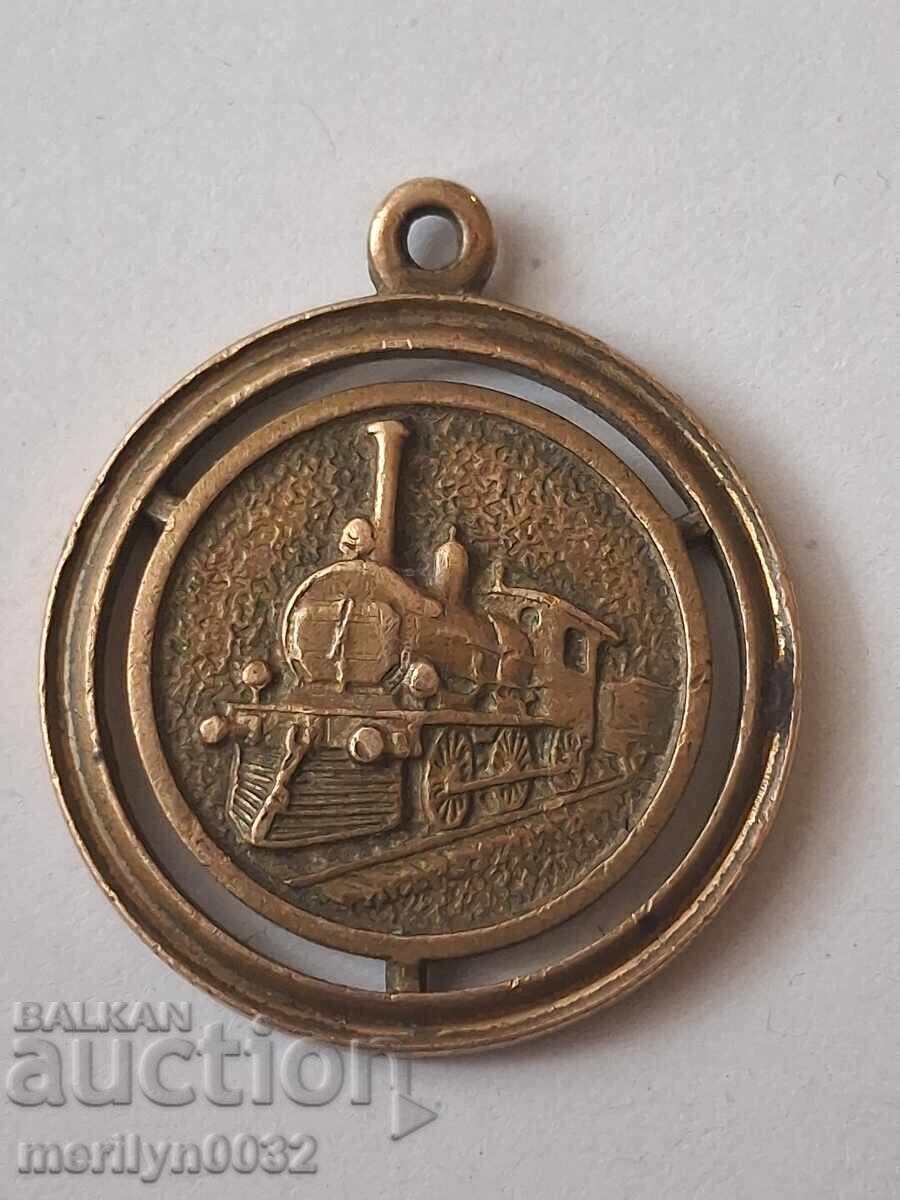 BDZ Bulgarian State Railways Token Medal Monogram Bronze BDZ Bulgarian State Railways Token Medal Monogram Bronze