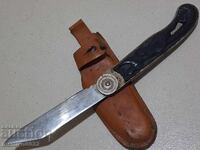 Стара руска ножка СССР в кожена кания нож, чекия