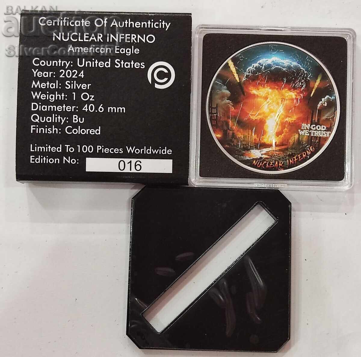 Silver 1 Oz Nuclear Age 2024 US Silver Eagle with price 160.00 BGN | € 81.81 Silver 1 Oz Nuclear Age 2024 US Silver Eagle with price 160.00 BGN | € 81.81