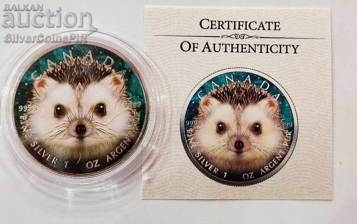 Сребро 1 oz Таралеж 2024 Канада Кленов Лист с цена 150.00 лв. | € 76.69 Сребро 1 oz Таралеж 2024 Канада Кленов Лист с цена 150.00 лв. | € 76.69