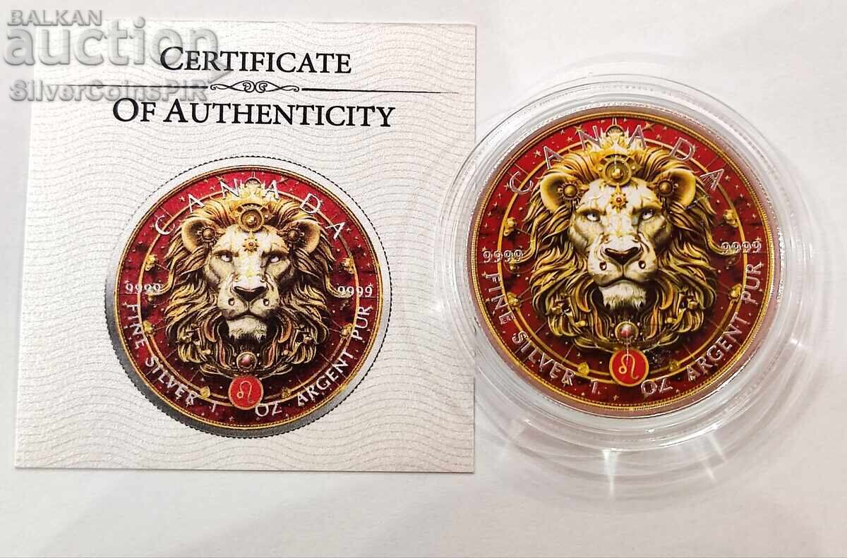 Silver 1 oz Zodiac Leo 2024 Canada Maple Leaf with price 170.00 BGN | € 86.92 Silver 1 oz Zodiac Leo 2024 Canada Maple Leaf with price 170.00 BGN | € 86.92