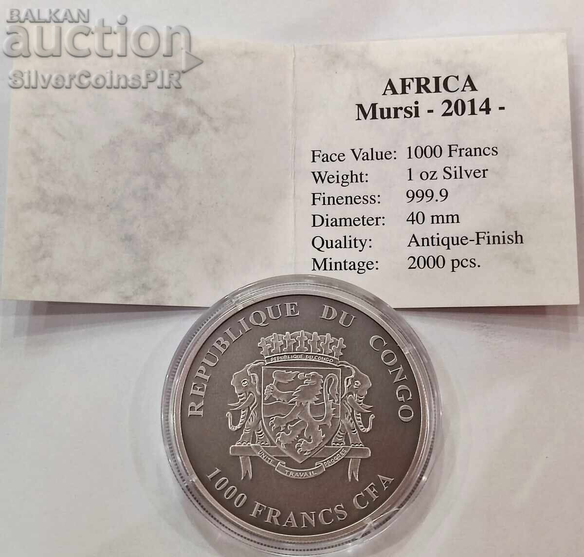 Delivery of Silver 1 oz Mursi Tribe 2014 Congo Delivery of Silver 1 oz Mursi Tribe 2014 Congo