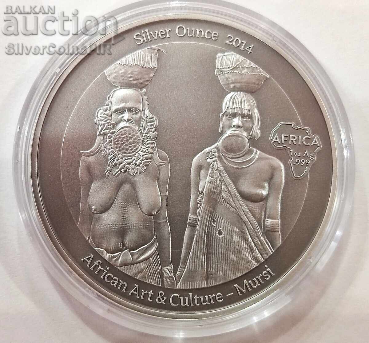 Silver 1 oz Mursi Tribe 2014 Congo Silver 1 oz Mursi Tribe 2014 Congo
