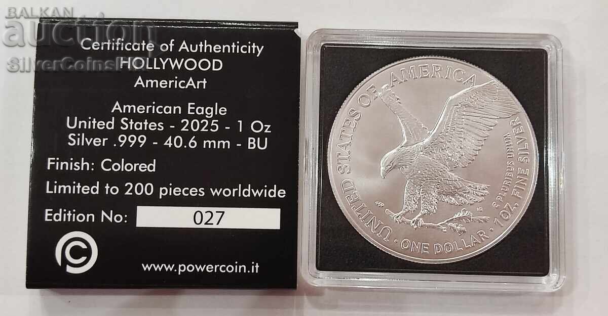 Delivery of Silver 1 Oz Hollywood 2025 USA Silver Eagle Delivery of Silver 1 Oz Hollywood 2025 USA Silver Eagle