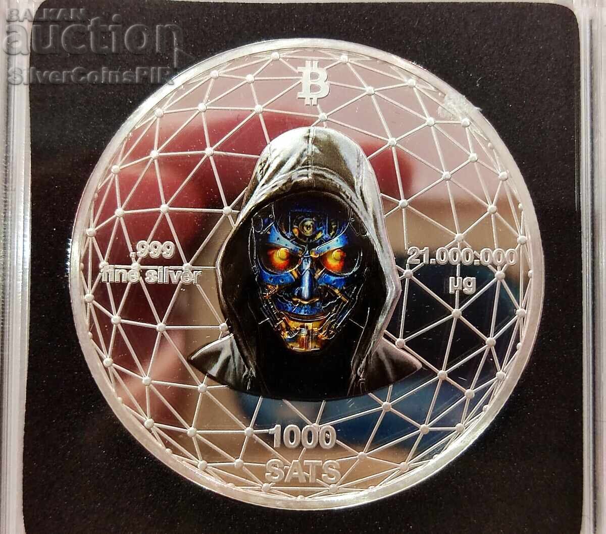 Silver 1000 Satoshi Crypto Creator 2024 Gold Plated Silver 1000 Satoshi Crypto Creator 2024 Gold Plated