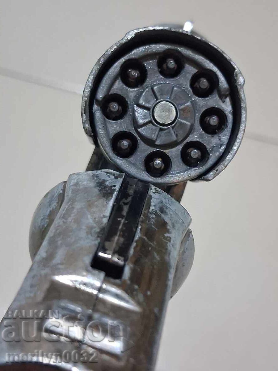 Παιδικό παιχνίδι πιστόλι με κάψουλες, πιστολάκι ρεβόλβερ λειτουργεί - 6