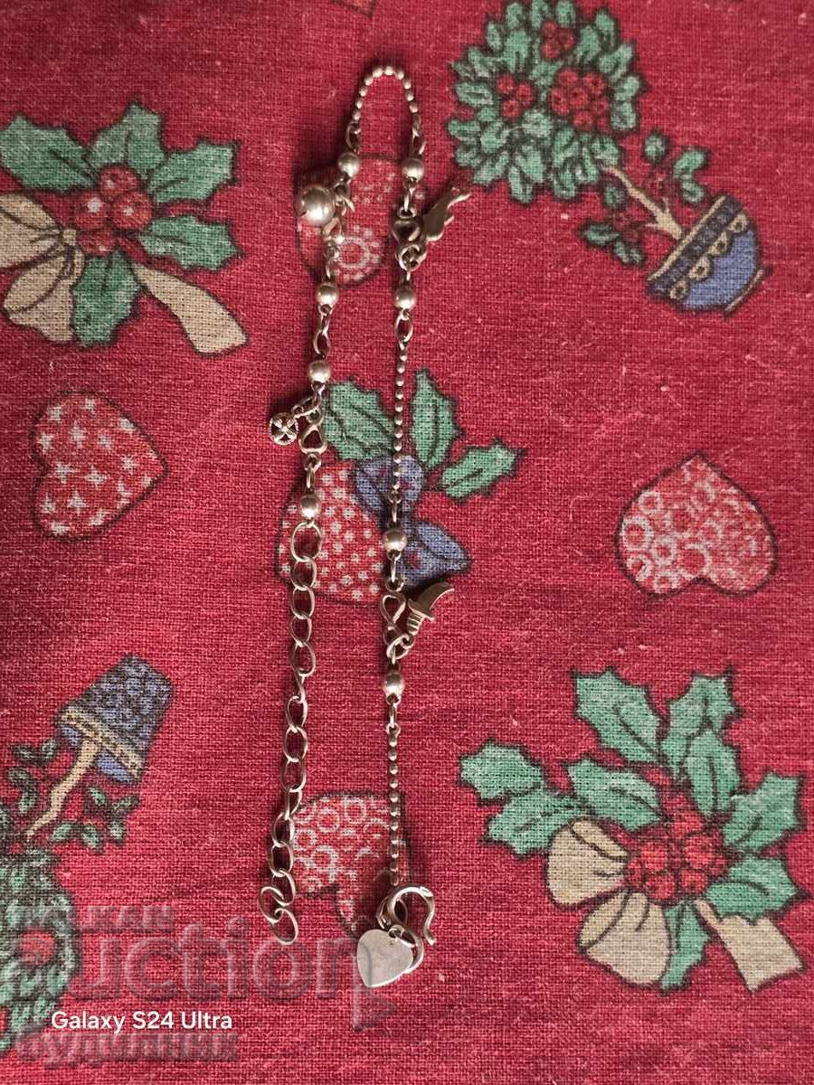 Ασημένιο βραχιόλι. Από 18 έως 23εκ. Ξεκινώ πάνω από 100 δημοπρασίες με τιμή 24.99 BGN | € 12.78