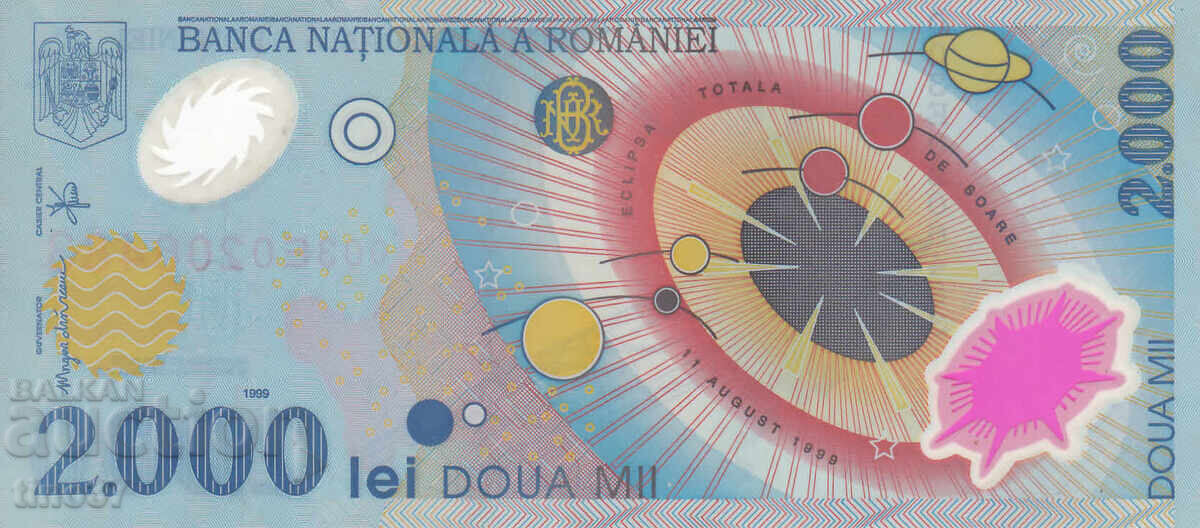 tino37 - ROMANIA - 2000 LEI - 1999 - POLYMER - VF with price 1.70 BGN | € 0.87