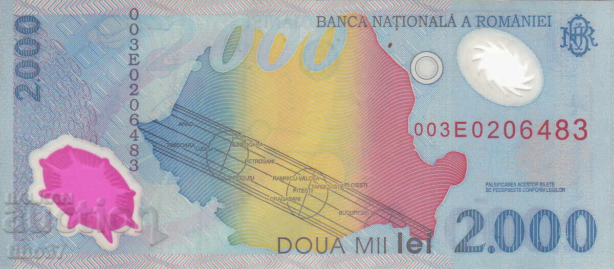 Auction  tino37 - ROMANIA - 2000 LEI - 1999 - POLYMER - VF