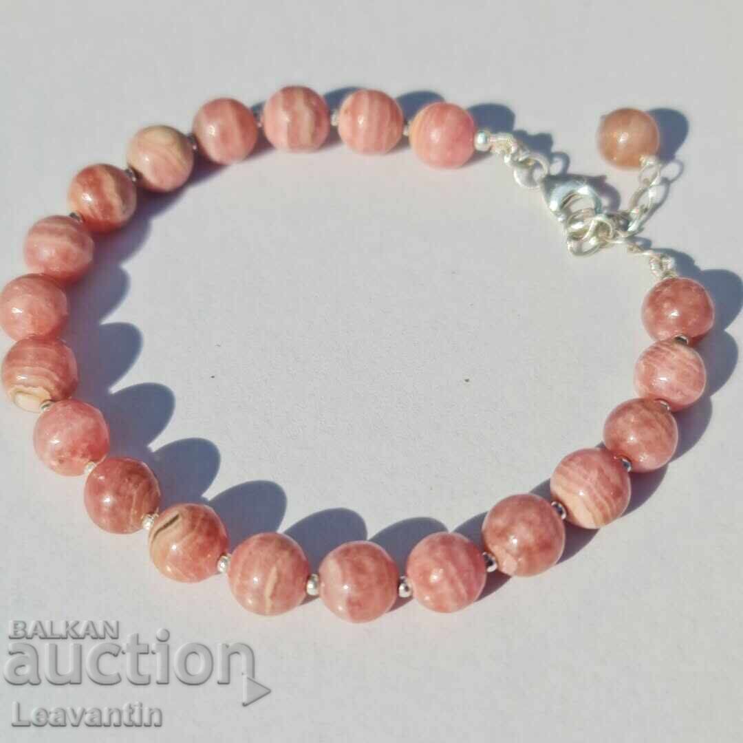 Auction Silver bracelet with Rhodochrosite Auction Silver bracelet with Rhodochrosite