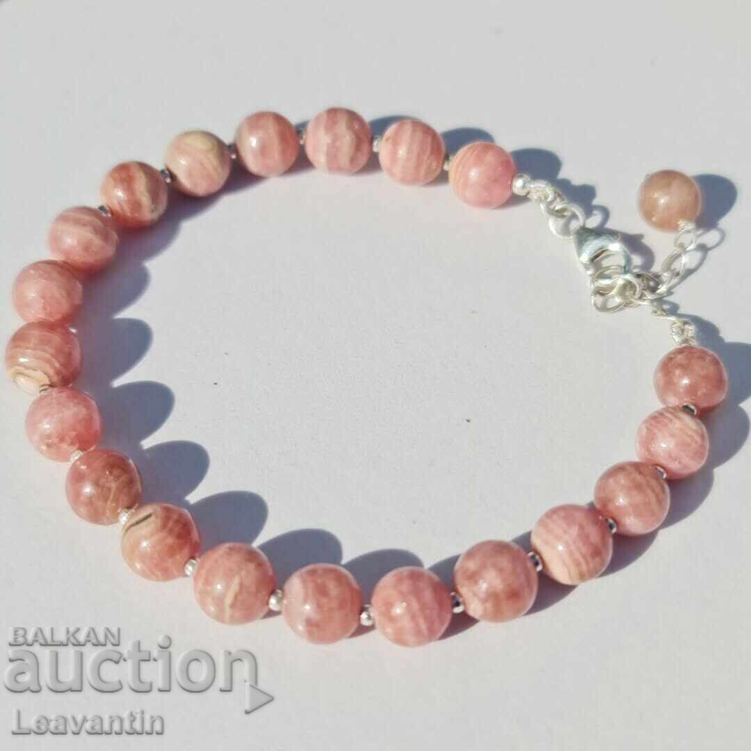Silver bracelet with Rhodochrosite - 5 Silver bracelet with Rhodochrosite - 5