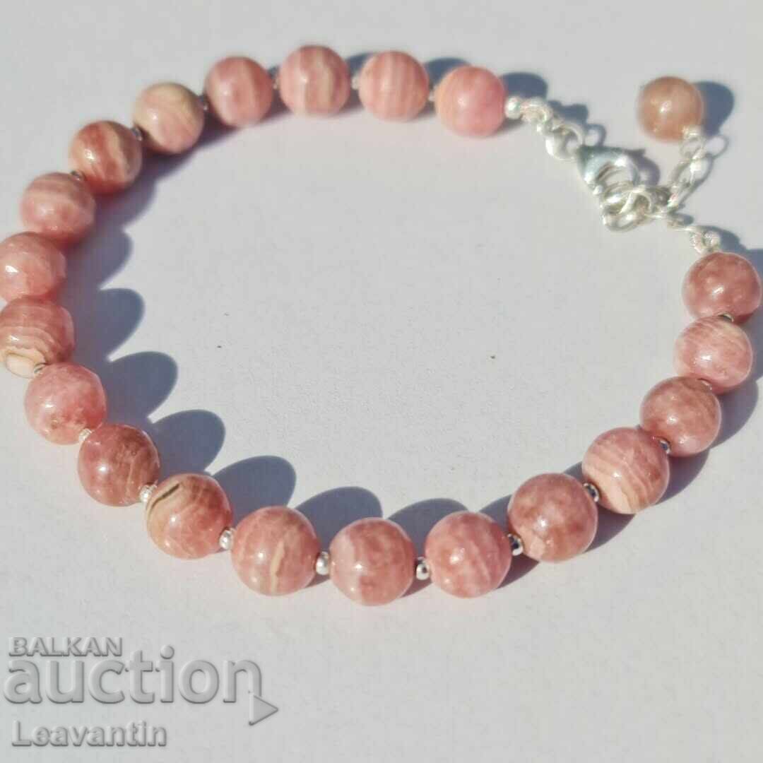 Silver bracelet with Rhodochrosite Silver bracelet with Rhodochrosite