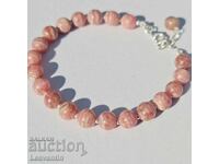 Silver bracelet with Rhodochrosite