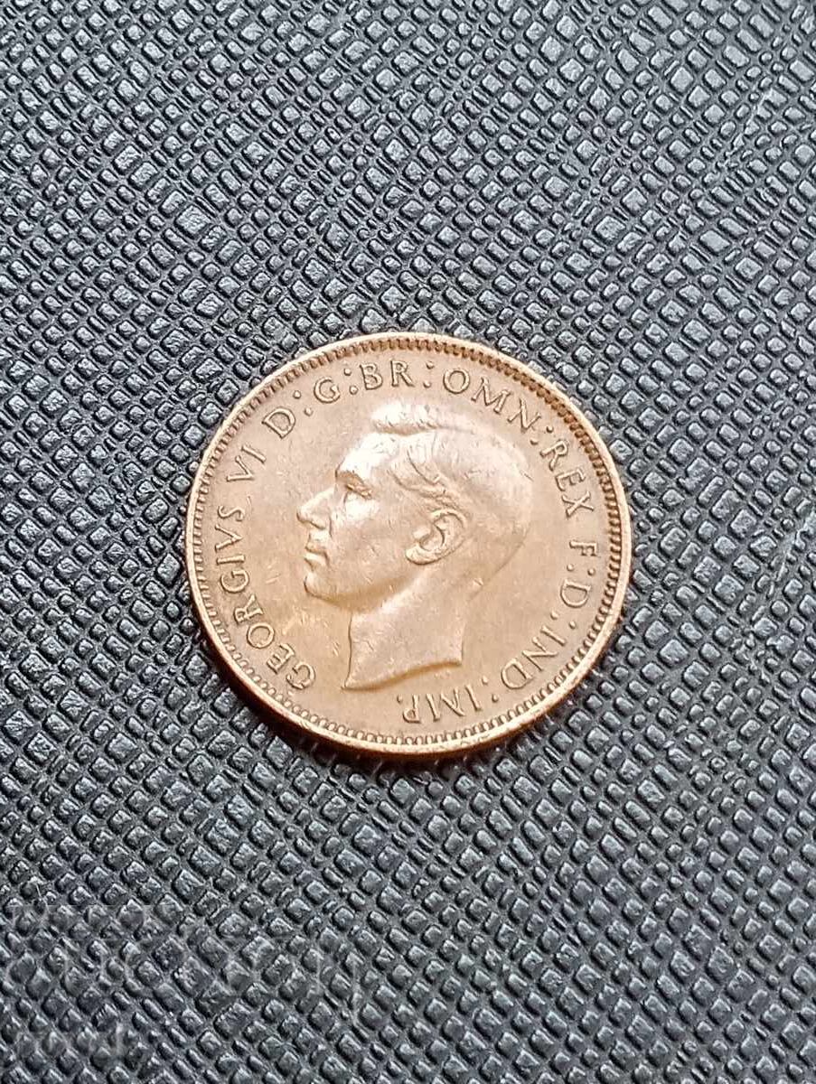 Великобритания 1 фартинг, 1944 г. с цена 1.20 лв. | € 0.61 Великобритания 1 фартинг, 1944 г. с цена 1.20 лв. | € 0.61