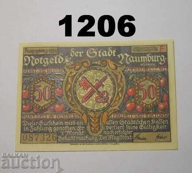 Νάουμπουργκ 50 φέννιχ 1920 F Γερμανία