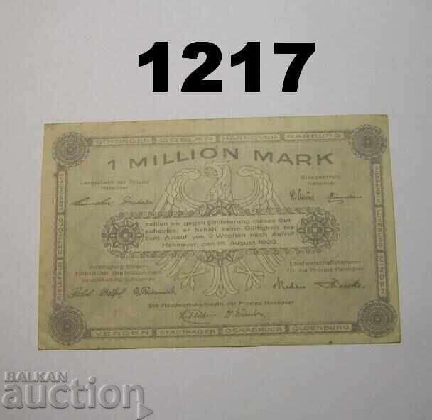 Hannover 1 million mark 1923 Chambers of Commerce with price 4.00 BGN | € 2.05