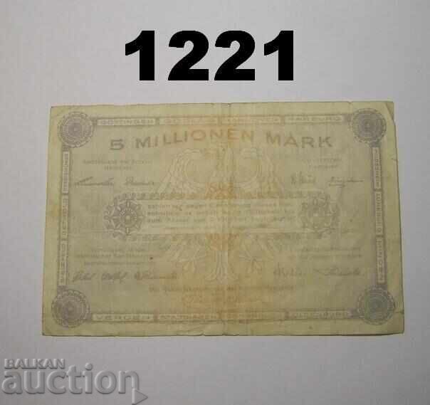 Hannover 5 million mark 1923 Chambers of Commerce with price 3.00 BGN | € 1.53