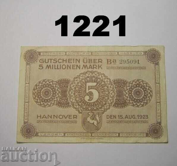 Hannover 5 million mark 1923 Chambers of Commerce