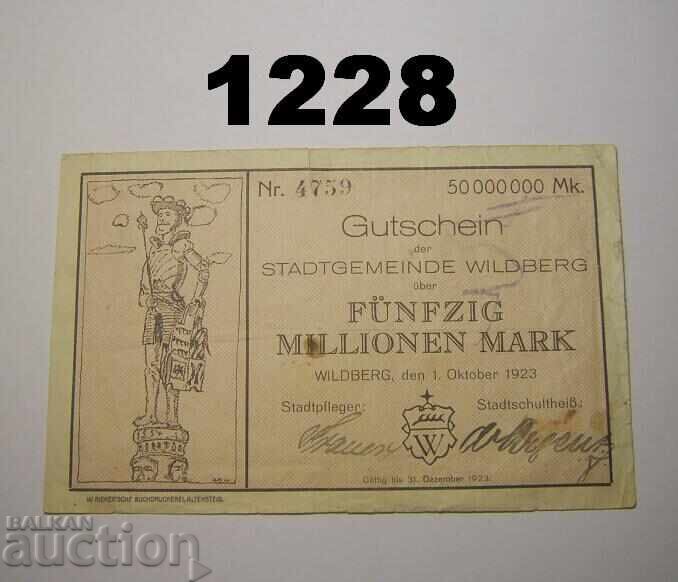 R! Wildberg 50 milioane mărci 1923 Germania R! Wildberg 50 milioane mărci 1923 Germania
