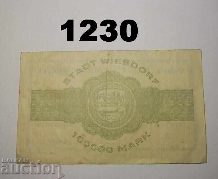Wiesdorf 100,000 Mark 1923 Germany with price 5.00 BGN | € 2.56