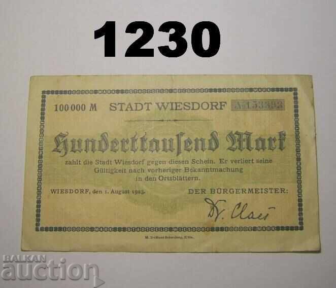 Wiesdorf 100,000 Mark 1923 Germany