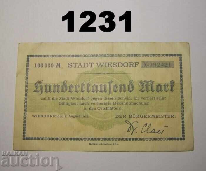 Βίσντορφ 100.000 μάρκα 1923 Γερμανία