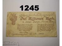 Κένιγκσμπεργκ 3 εκατομμύρια μάρκα 1923 Γερμανία