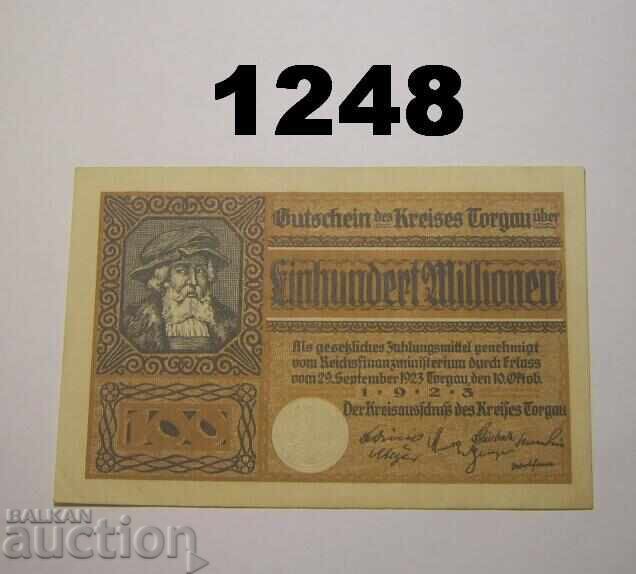 R! Torgau 100 εκατομμύρια μάρκα 1923 Γερμανία
