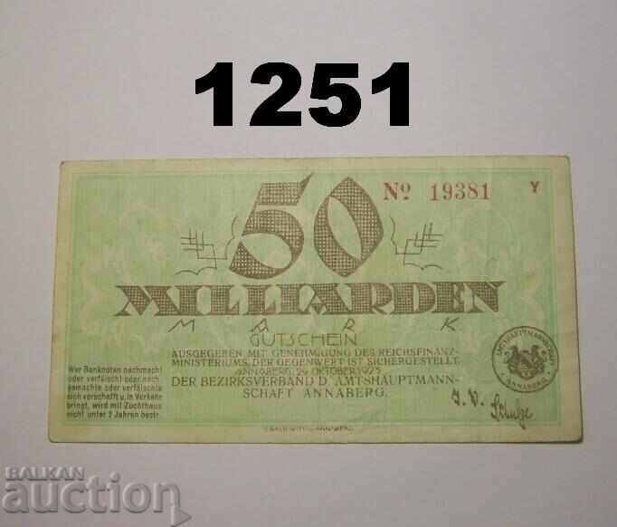 Annaberg 50 milliarden mark 1923 Германия