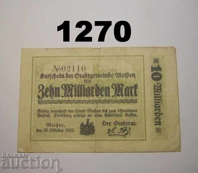 Meissen 10 Billion Mark 1923 Germany