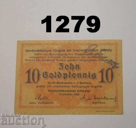 Leipzig 10 goldpfennig 1923 Germania