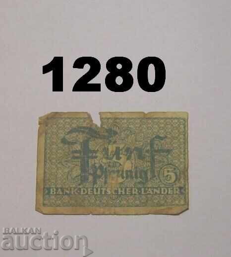 Germania 5 Pfennig 1948 RFG BDL