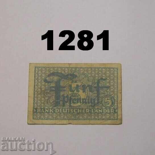 Γερμανία 5 πεννίγια 1948 Δυτική Γερμανία BDL