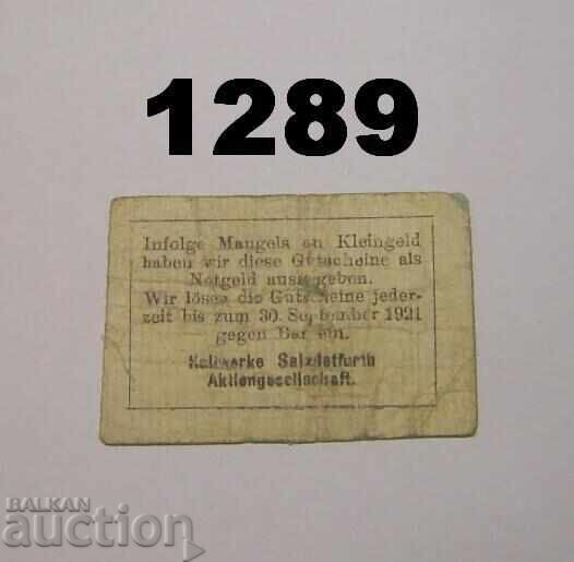 Kaliwerke Salzdetfurth 0.10 mark 1921 Germany with price 12.00 BGN | € 6.14 Kaliwerke Salzdetfurth 0.10 mark 1921 Germany with price 12.00 BGN | € 6.14
