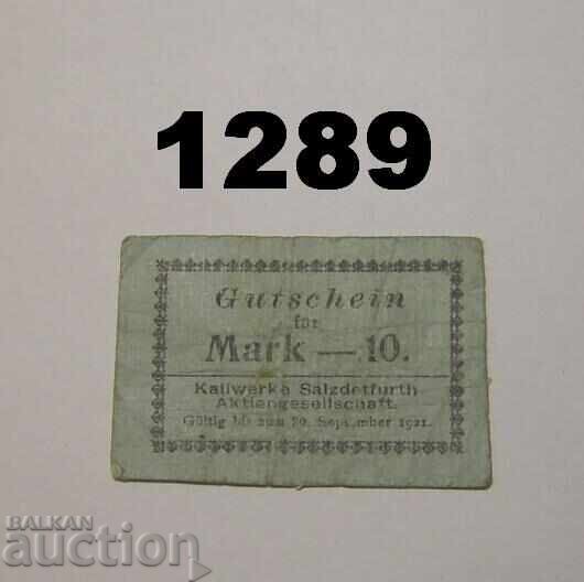 Kaliwerke Salzdetfurth 0.10 mark 1921 Germany Kaliwerke Salzdetfurth 0.10 mark 1921 Germany