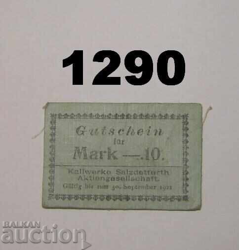 Kaliwerke Salzdetfurth 0.10 marcă 1921 Germania Kaliwerke Salzdetfurth 0.10 marcă 1921 Germania