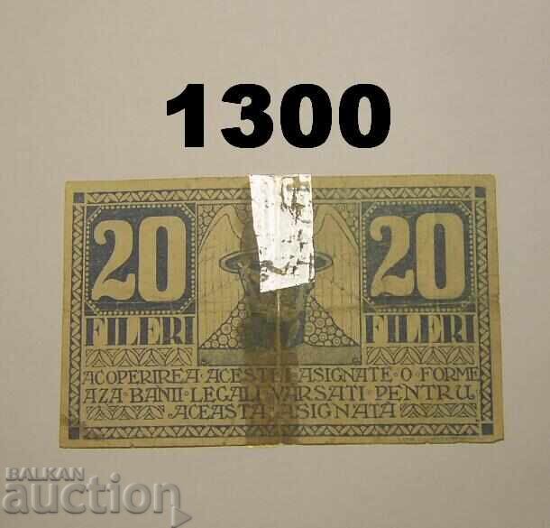 Romania 20 fileri 1919 Timisoara