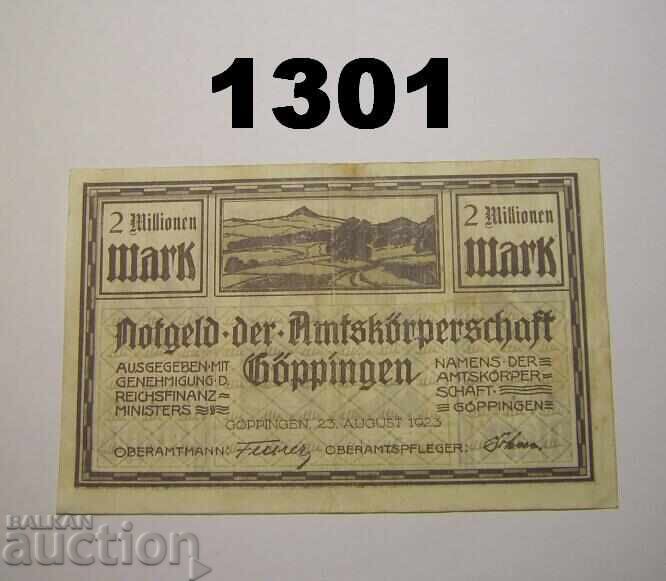 Göppingen 2 milioane mărci 1923 Germania