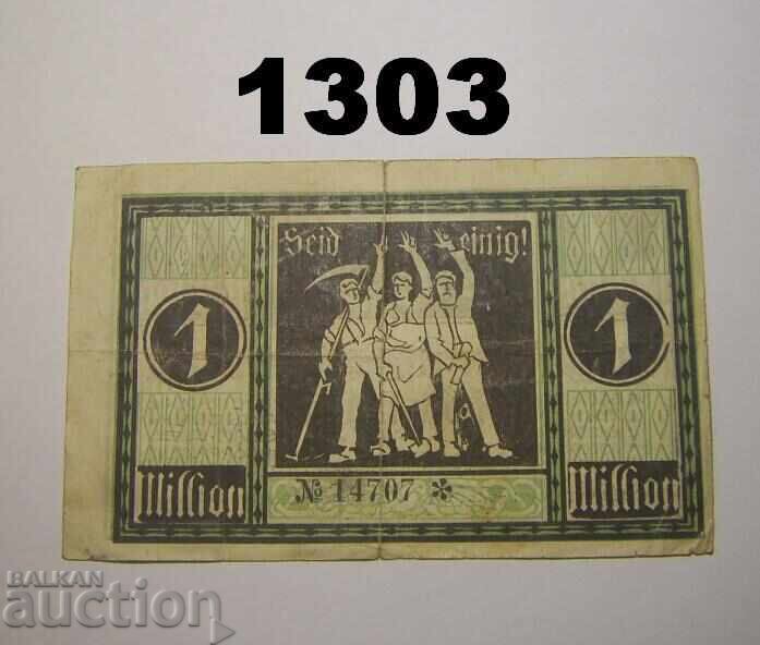 Göppingen 1 million mark 1923 Germany with price 3.00 BGN | € 1.53