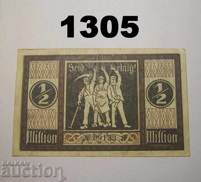 Γκόπινγκεν 1/2 εκατομμύριο μάρκα 1923 Γερμανία με τιμή 5.00 BGN | € 2.56