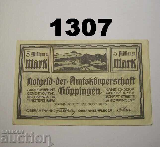 Göppingen 5 millionen mark 1923 Германия