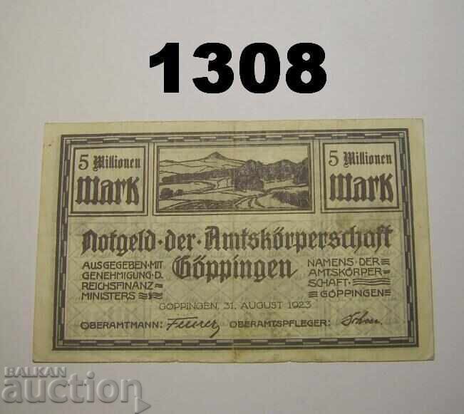 Göppingen 5 million mark 1923 Germany