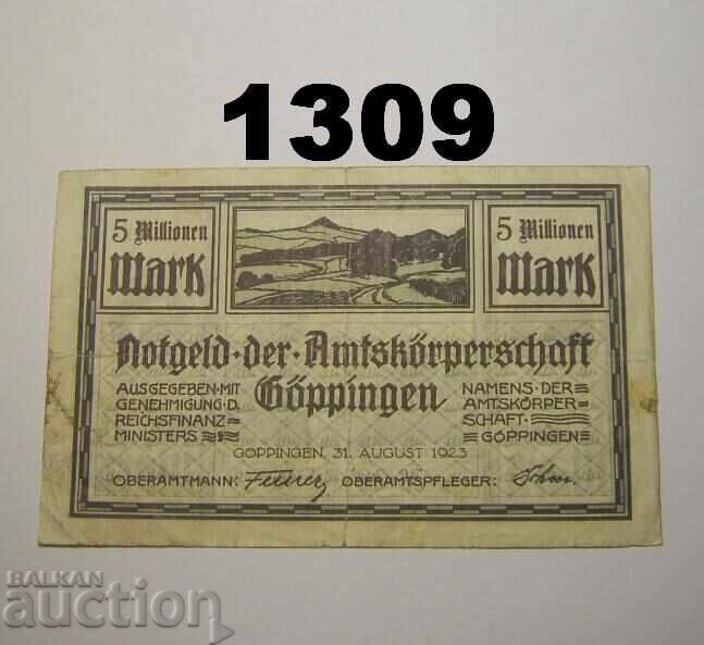 Γκέπινγκεν 5 εκατομμύρια μάρκα 1923 Γερμανία