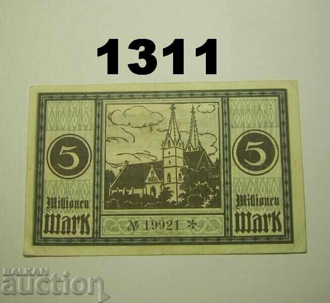 Göppingen 5 million mark 1923 Germany with price 5.00 BGN | € 2.56