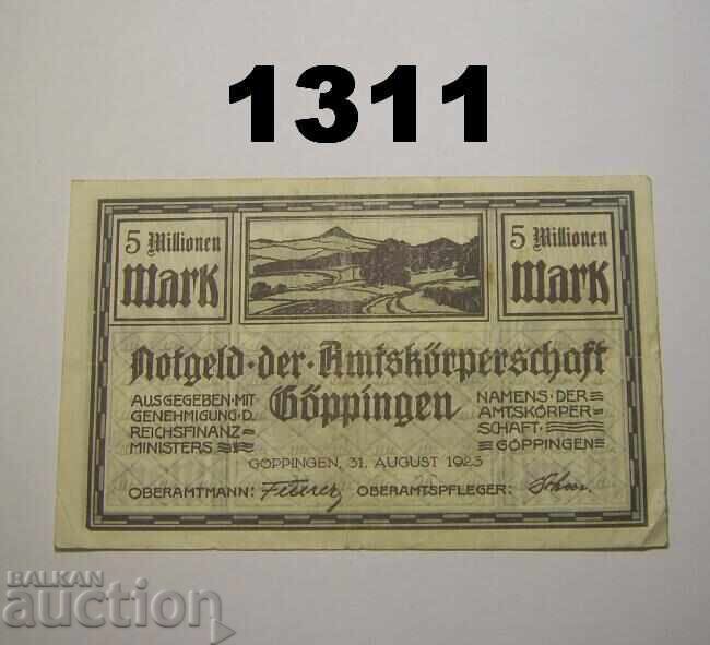 Göppingen 5 million mark 1923 Germany