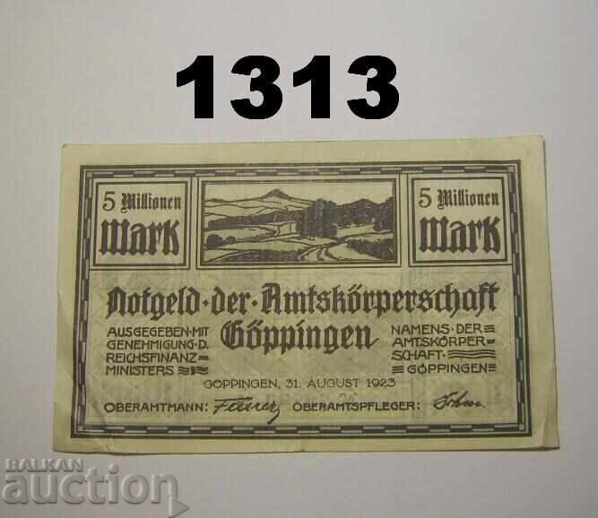 Göppingen 5 million mark 1923 Germany