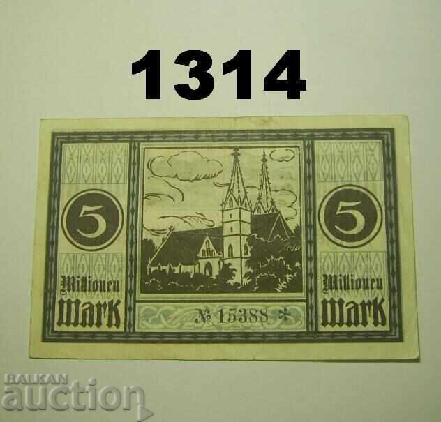 Göppingen 5 milioane mărci 1923 Germania cu preț 6.00 BGN | € 3.07