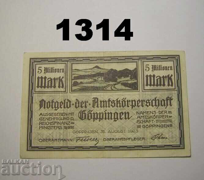 Göppingen 5 milioane mărci 1923 Germania