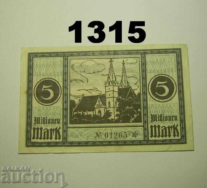Γκέπινγκεν 5 εκατομμύρια μάρκα 1923 Γερμανία με τιμή 4.00 BGN | € 2.05