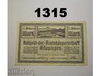 Γκέπινγκεν 5 εκατομμύρια μάρκα 1923 Γερμανία